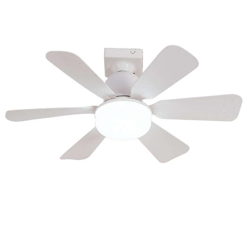 Socket Fan Light With Remote, 20.5in Small Ceiling Fan With 3-Speeds, Dimmable LED, E26/E27 Base, 6 Blades Light Socket Fan For Kitchen, Bedroom