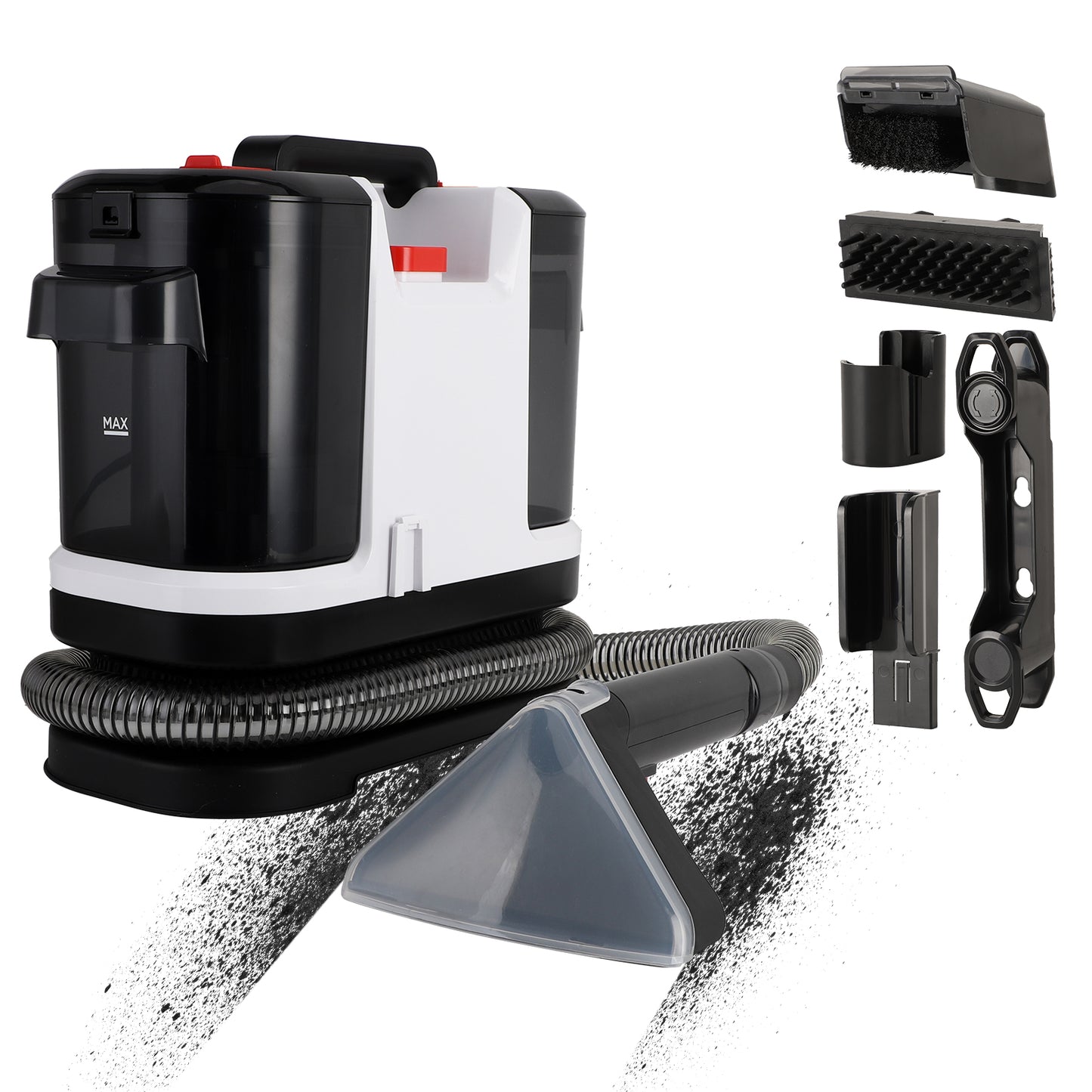 Portable Carpet & Upholstery Cleaner Machine with Spot, Stain, & Odor Eliminator, 500W 14Kpa Strong Suction with Versatile Tools, Perfect for Pets, Carpet, Area Rugs, Couches, Car Seat
