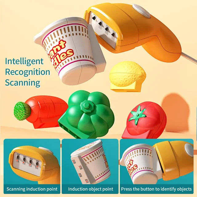 Toy Cash Registers for Kids Pretend Play Cash Register with Scanner, Calculator, Play Money and Credit Card Supermarket Grocery Store Toys for Boys & Girls Toys Gift, Red