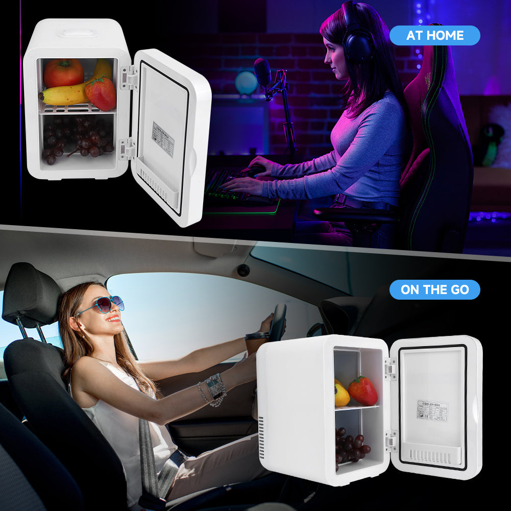 8L Mini Fridge Portable Thermoelectric Cooler & Warmer Compact Refrigerators for Food, Drinks, Skincare, Office Desk, RV, Apartment