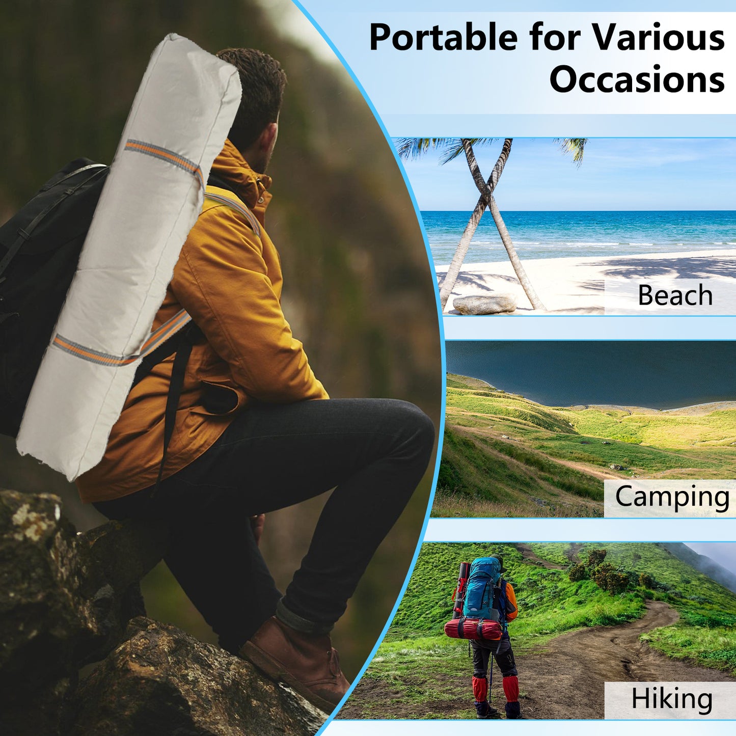 Pop Up Tents for Camping, 2/3/4 Person Camping Tents with Quick Setup Folding Pop Up Tent | Backpacking Tent for Hiking, Travel, or Beach | Inflatable Tents for Camping | Waterproof Tent for Beach