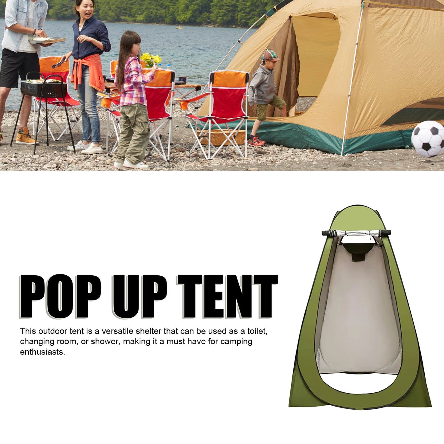 Shower Toilet Tent, Waterproof Up Tent Privacy Toilet Automatic Camping Tent For Beach