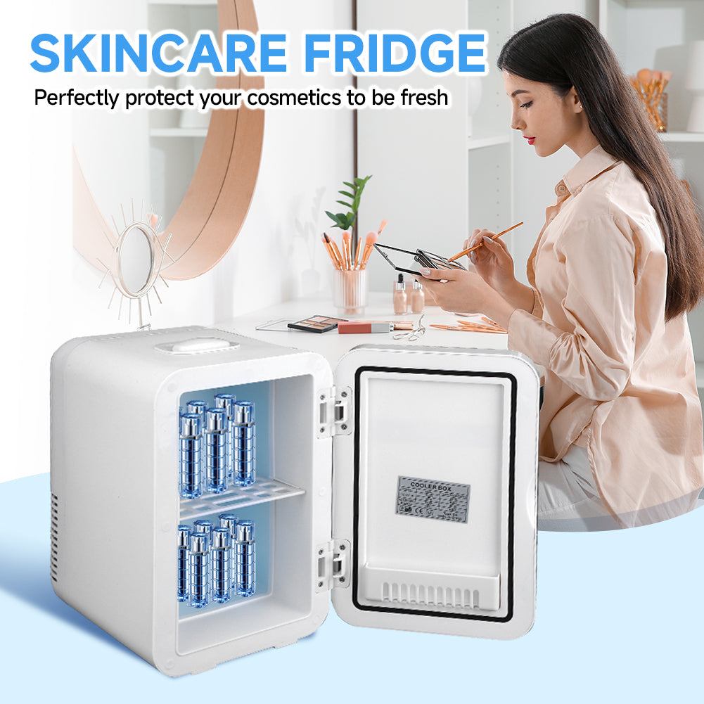 8L Mini Fridge Portable Thermoelectric Cooler & Warmer Compact Refrigerators for Food, Drinks, Skincare, Office Desk, RV, Apartment