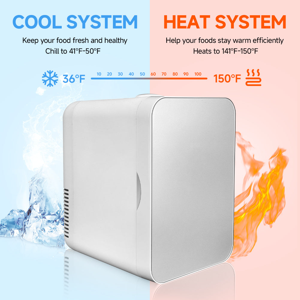 8L Mini Fridge Portable Thermoelectric Cooler & Warmer Compact Refrigerators for Food, Drinks, Skincare, Office Desk, RV, Apartment