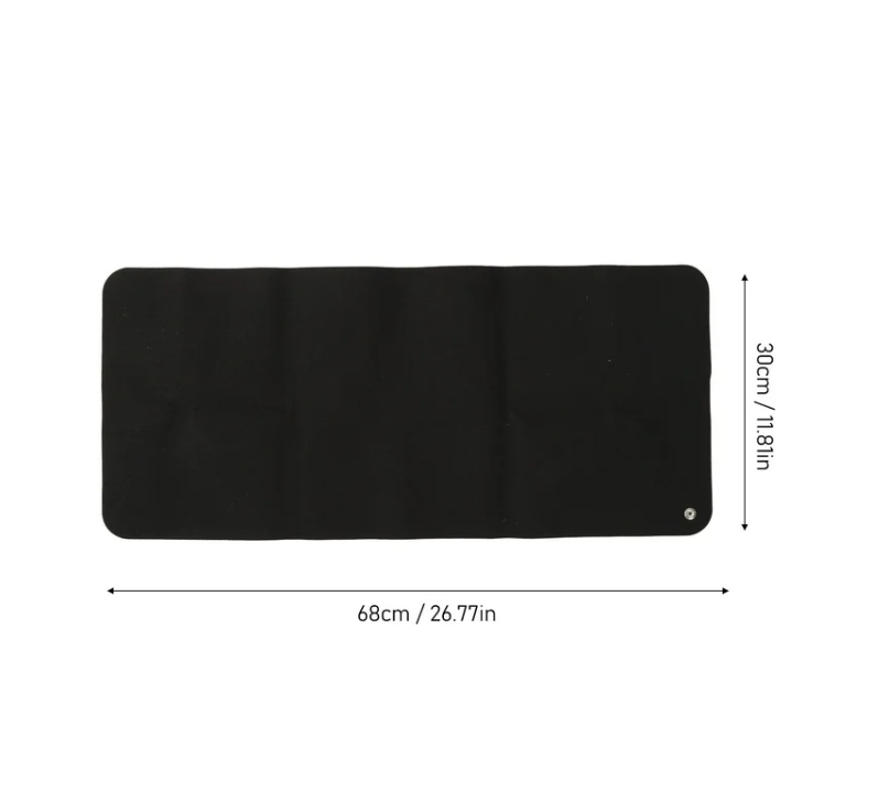Grounding Mat for Bed Grounding Pad 11.81" x 26.77" for Improves Sleep, Joint Pain for Anxiety, Black