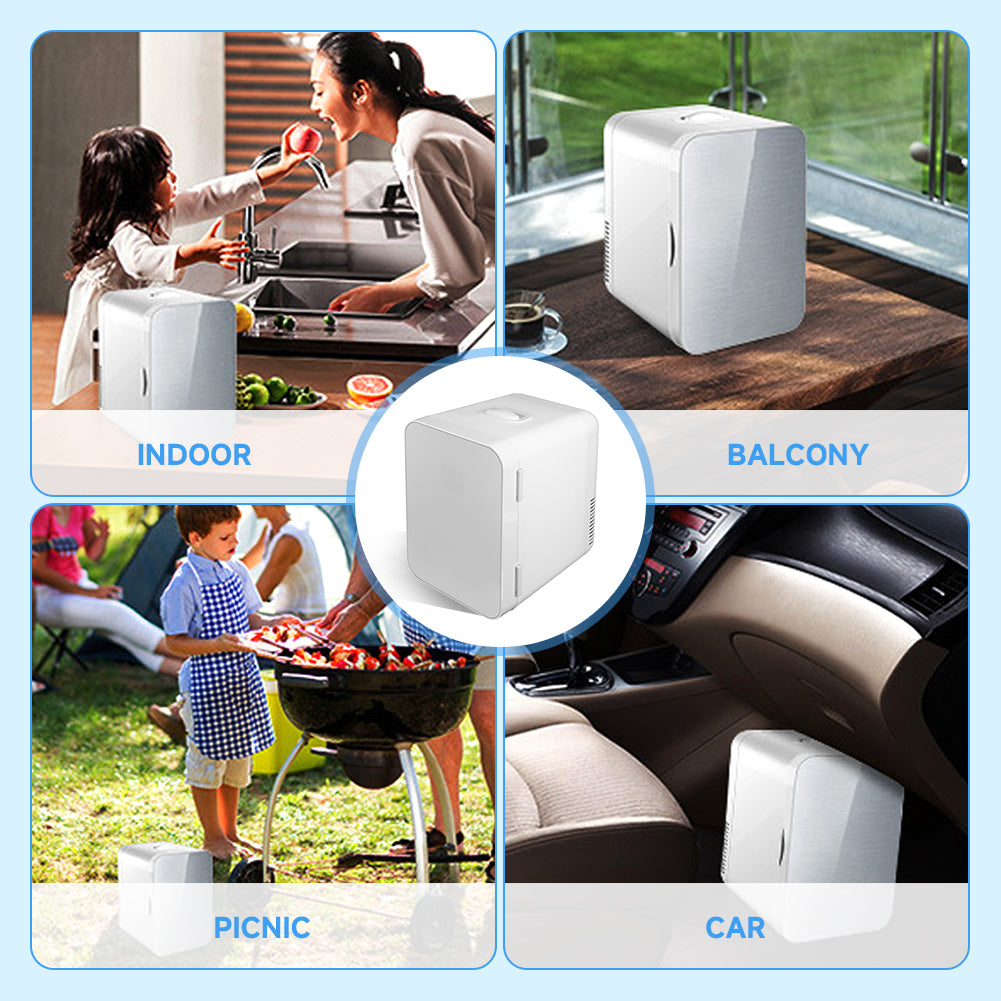 8L Mini Fridge Portable Thermoelectric Cooler & Warmer Compact Refrigerators for Food, Drinks, Skincare, Office Desk, RV, Apartment