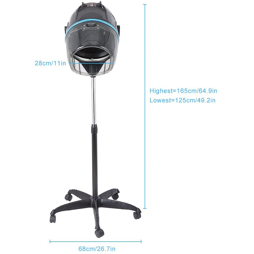 Ymiko Stand Hair Dryer Adjustable Hooded Floor Hair Bonnet Dryer Salon Hair Styling Tool US 110V, Adjustable Hooded Floor Dryer, Salon Hair Styling Tools