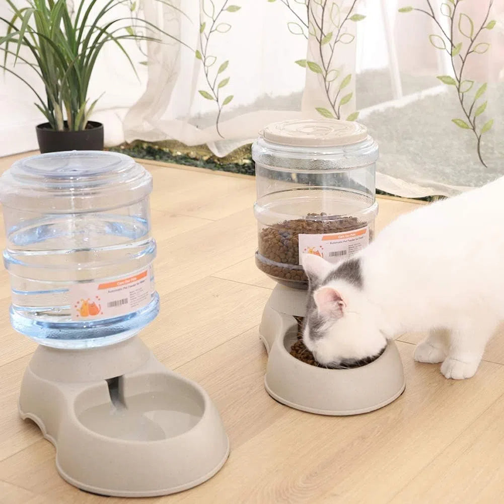 Tbest 3.75L Automatic Pets Feeder Food Water Dispenser Detachable Cats Dogs Puppy Feeding Machine ,Pets Feeder, Pets Food Dispenser