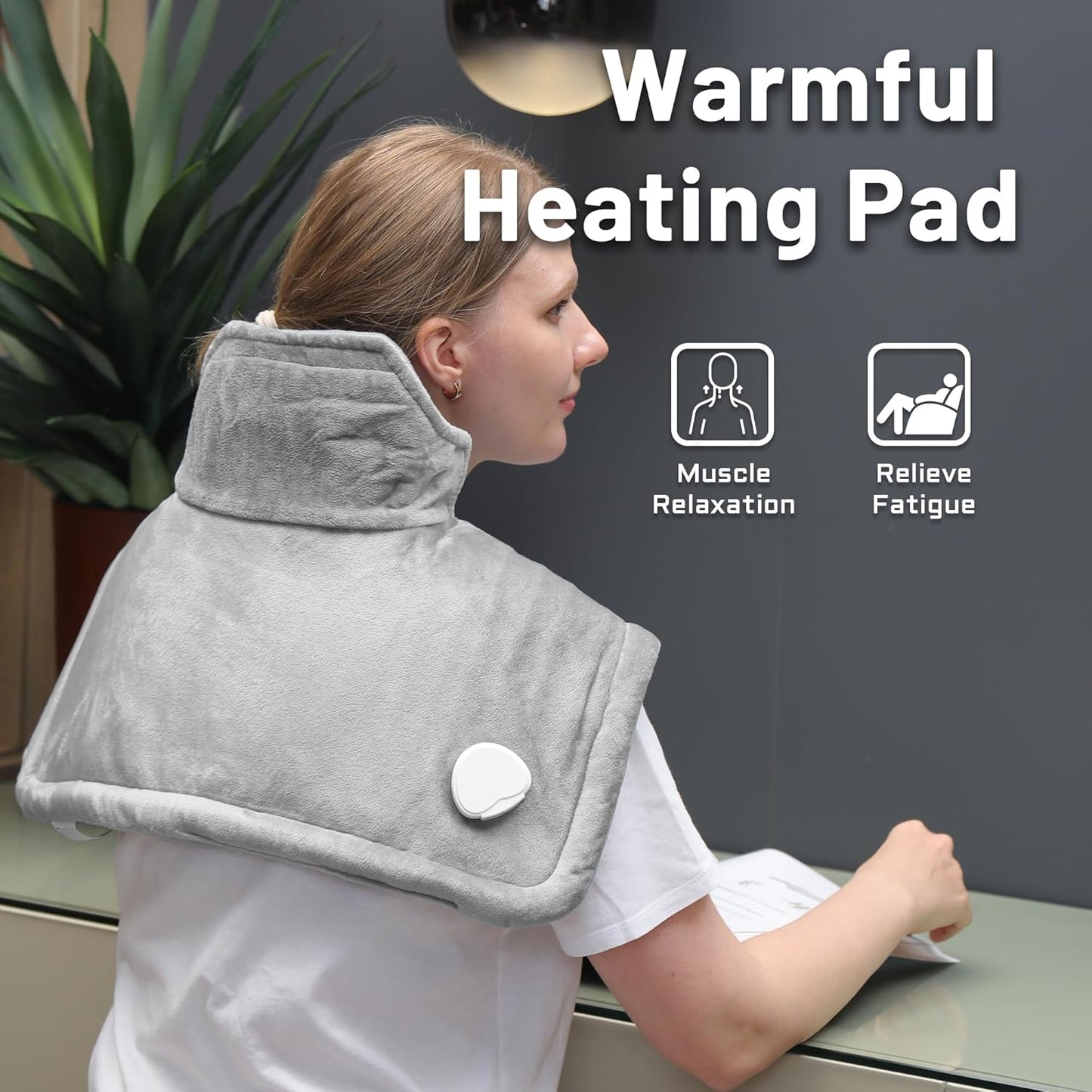 Shoulder And Neck Heating Blanket Electric Heating Pad Adjustable Temperature Electric Heated Neck Wrap For Home Office Travel