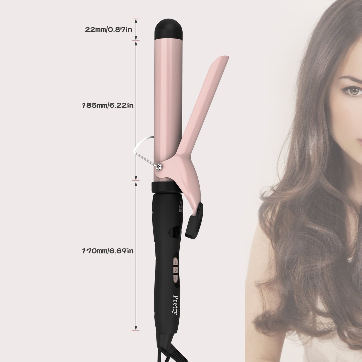 1.25in Ceramic Barrel Automatic Rotating Curling Iron, Digital Temp Control, Curling Wand Fast Heat Up, Auto Shut Off for Waves, Beach Curls for Women, Ideal Gift