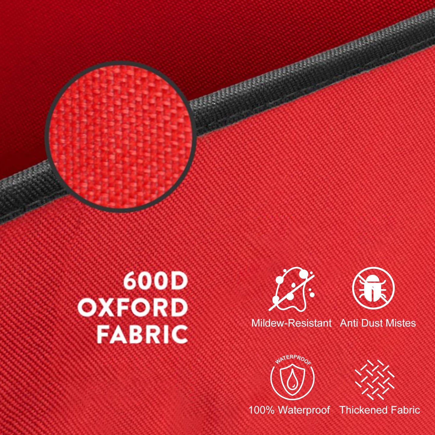 3 Pack Christmas Tree Storage Bag for 7.5 Ft Artificial Trees Up, Waterproof with Reinforced Carrying Handles, Xmas Holiday Garland Bag Storage Case (Red)