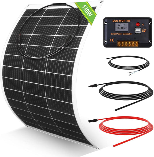 300 Watts Solar Panel Kit, 27.5"x18" High Efficiency Battery Charger with Controller/18V Battery Clip, Portable Waterproof Solar Panel, Backup Power Emergency for Camp RV Home Boat Caravan Rooftop