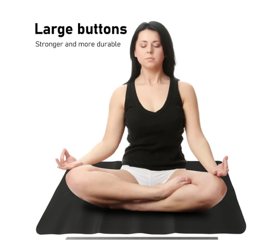 Grounding Mat for Bed Grounding Pad 11.81" x 26.77" for Improves Sleep, Joint Pain for Anxiety, Black