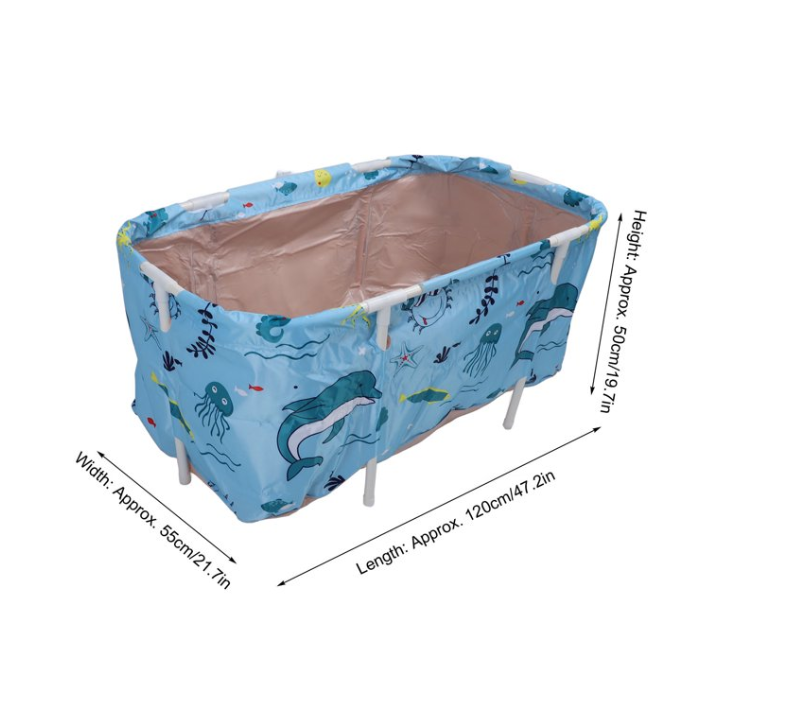 Foldable Bathtub Portable Soaking Bath Tub Ice Bathtub Hot Bathtub Eco-Friendly Bathing Tub For 2 Person With Back Pad For Shower Stall,Thickening With Thermal Foam To Keep