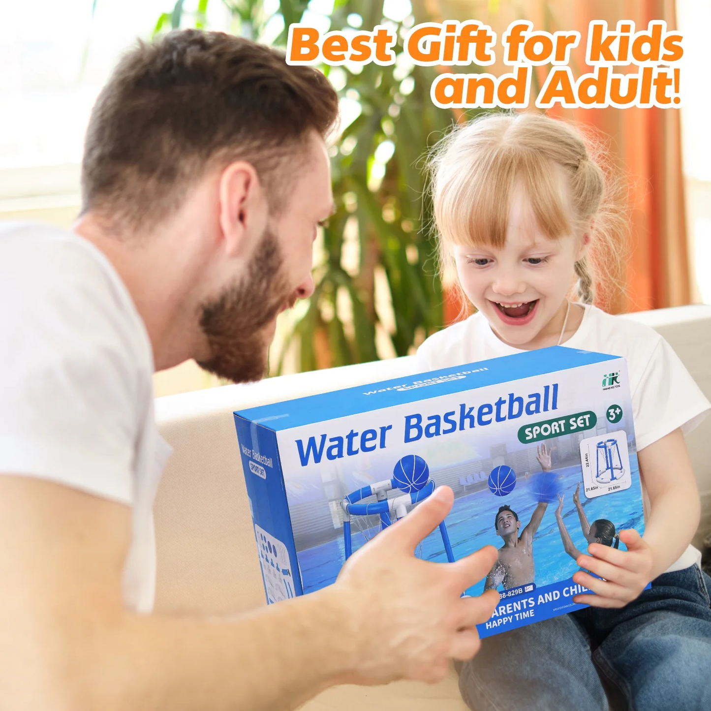 Pool Basketball Hoop for Kids, Floating Inflatable Toys with Pool Balls and Pump, Pool Basketball Toys Swimming Pool Toy for boys and Girls