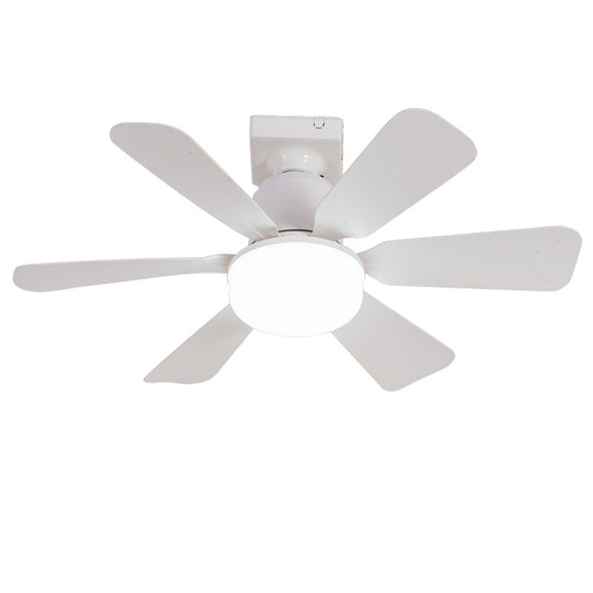 Socket Fan Light With Remote, 20.5in Small Ceiling Fan With 3-Speeds, Dimmable LED, E26/E27 Base, 6 Blades Light Socket Fan For Kitchen, Bedroom