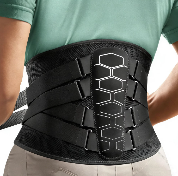 Back Brace for Lower Back Pain Relief with Adjustable Power Straps, Lumbar Support Belt for Men Women with Lumbar Pad, Ergonomic Design Soft Breathable 3D Knit Material, XXL, for Waist 53.9" to 62.9"