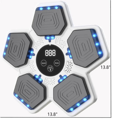 Music Boxing Machine for Kids, Smart Bluetooth Boxing Machine with Boxing Gloves, Wall Mounted Electronic Boxing Training Punching Equipment with Display Screen, Workout Machine for Home Indoor Gym