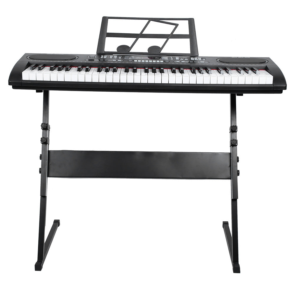61 Keys Digital Electronic Keyboard Piano Set with Piano Stand, Built In Speakers for Beginners