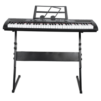 61 Keys Digital Electronic Keyboard Piano Set with Piano Stand, Built In Speakers for Beginners