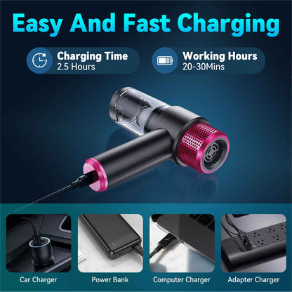 4 In 1 Car Vacuum Cleaner,Cordless 120W/15000PA Powerful Sutions Handheld Vacuum with LED Light, 4000mAh Battery Mini Vacuum Blow & Suction for Car,Keyboard,Inflatin and Pet Hair