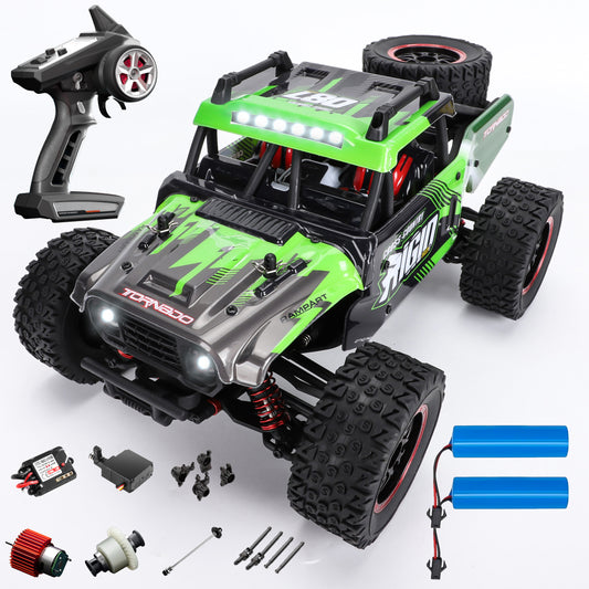 RC Cars 1:14 4WD High Speed Remote Control Truck 60+km/h Fast All Terrain Off Road RC Truck Toy Gifts for Kids Adults, 2 Batteries