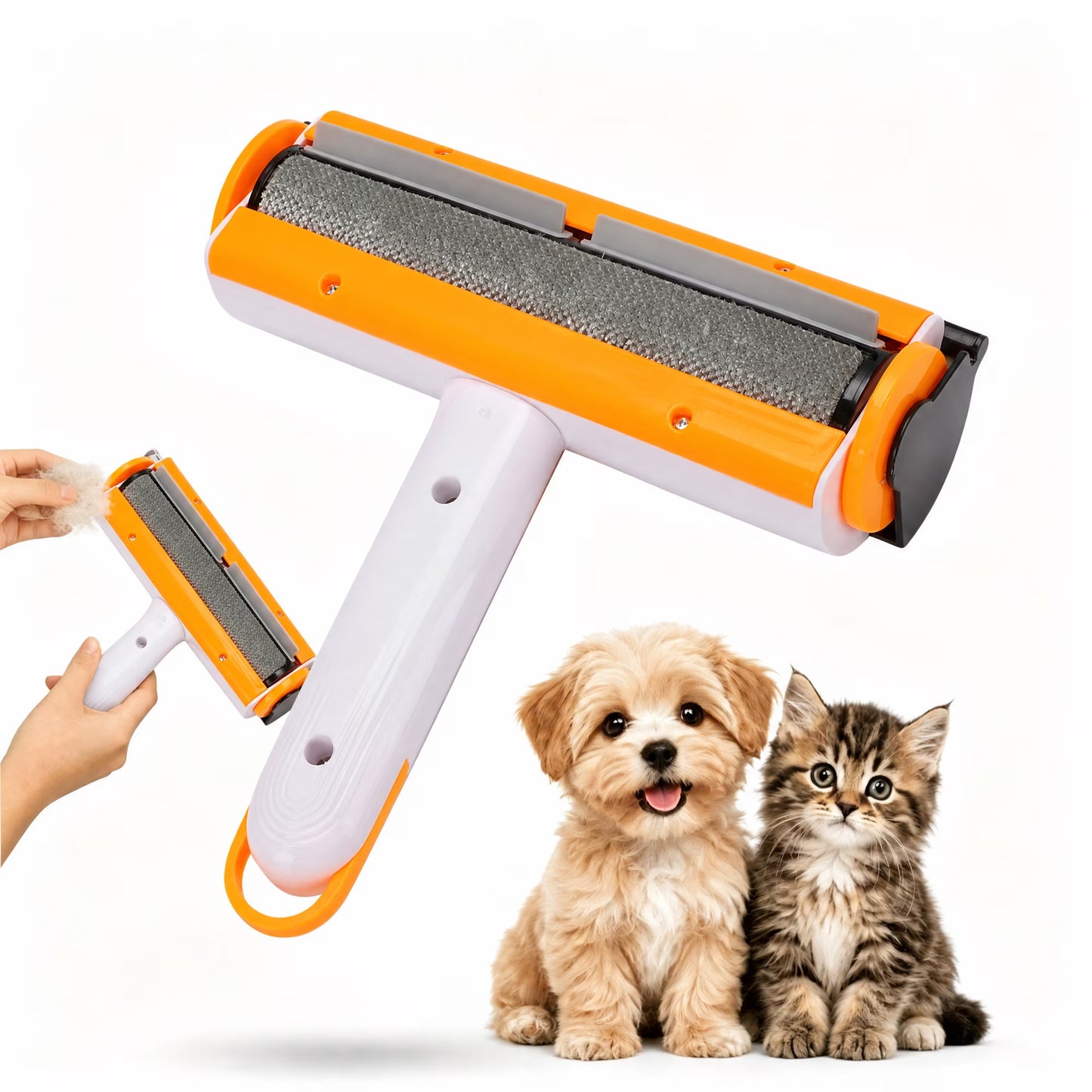 Reusable Pet Hair & Fur Lint Roller & Remover for Cat & Dog Hair on Couch, Carpet, Car and Bedding Seat Cleaning Tool