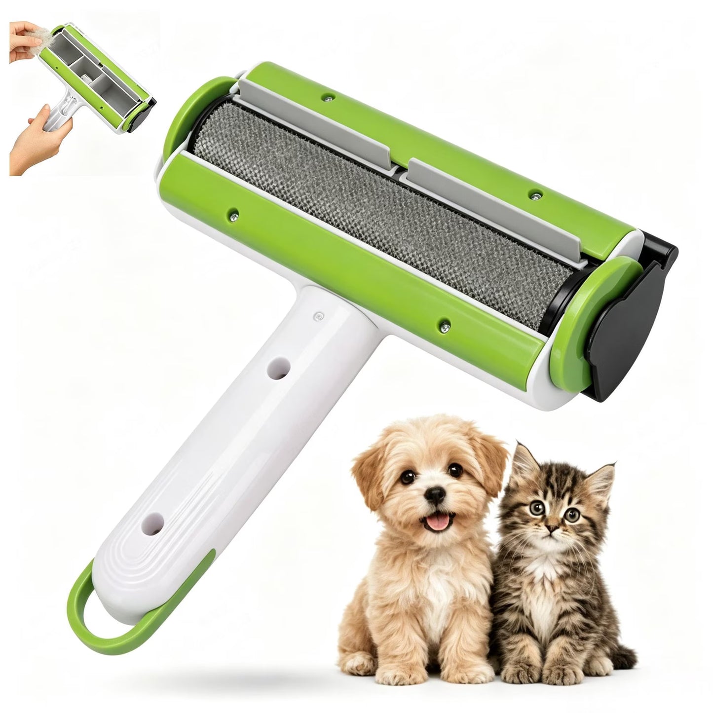 Reusable Pet Hair & Fur Lint Roller & Remover for Cat & Dog Hair on Couch, Carpet, Car and Bedding Seat Cleaning Tool