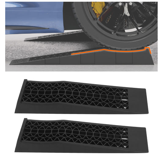 1Pair Car Service Ramps Vehicle Maintenance Tire Ramps Universal For 4400 Lbs Vehicles