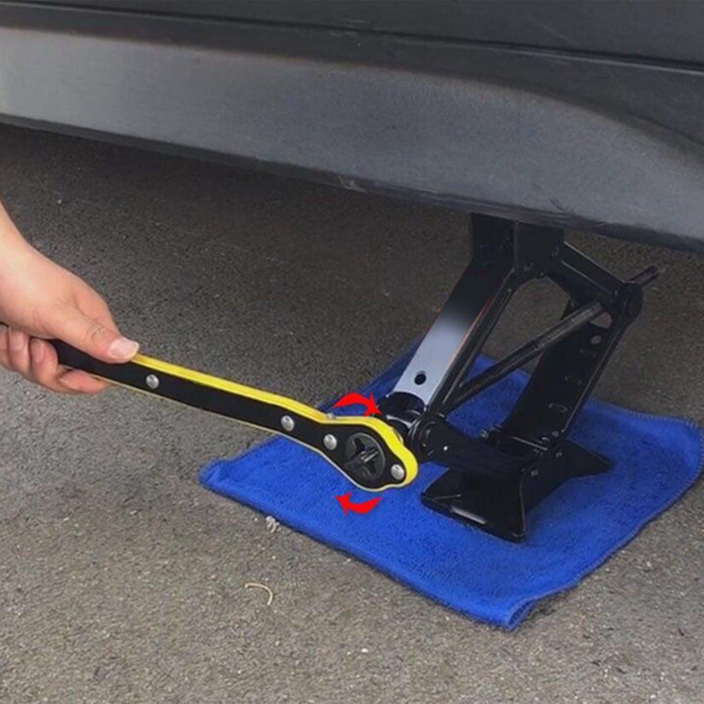 Portable Heavy Duty Steel Scissor Jack 2Ton (4409lbs) Car Auto Changing Tires Tools with Ratchet Handle