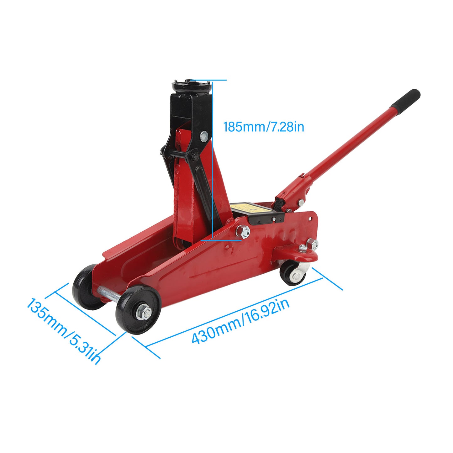 2 Ton Trolley Jack w/ Jack Stands, Lightweight Portable Car Lift Jack Tool Kit