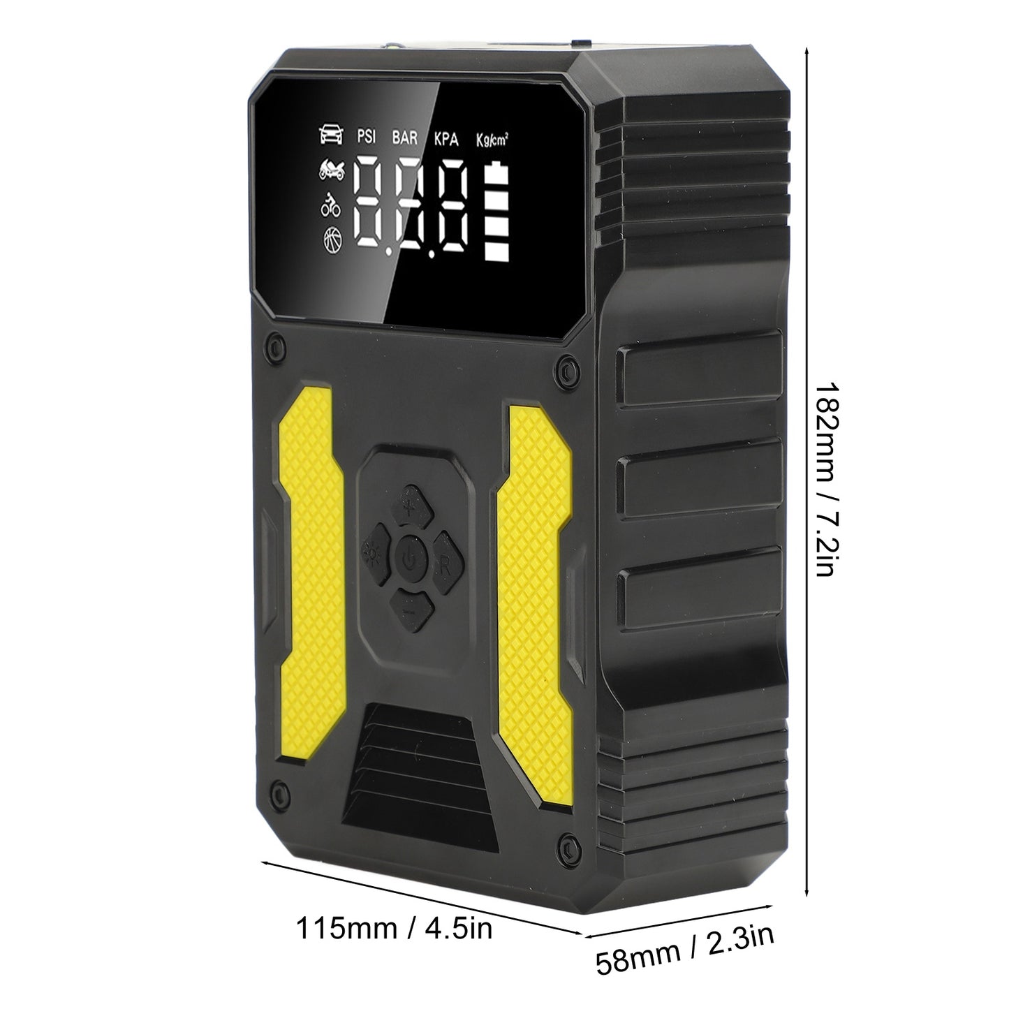 Jump Starter 2000A Peak for All Gas and up to 8L Diesel Engine, Portable 150PSI Digital Tire Inflator with LED Screen and LED Light ,USB Quick Charge