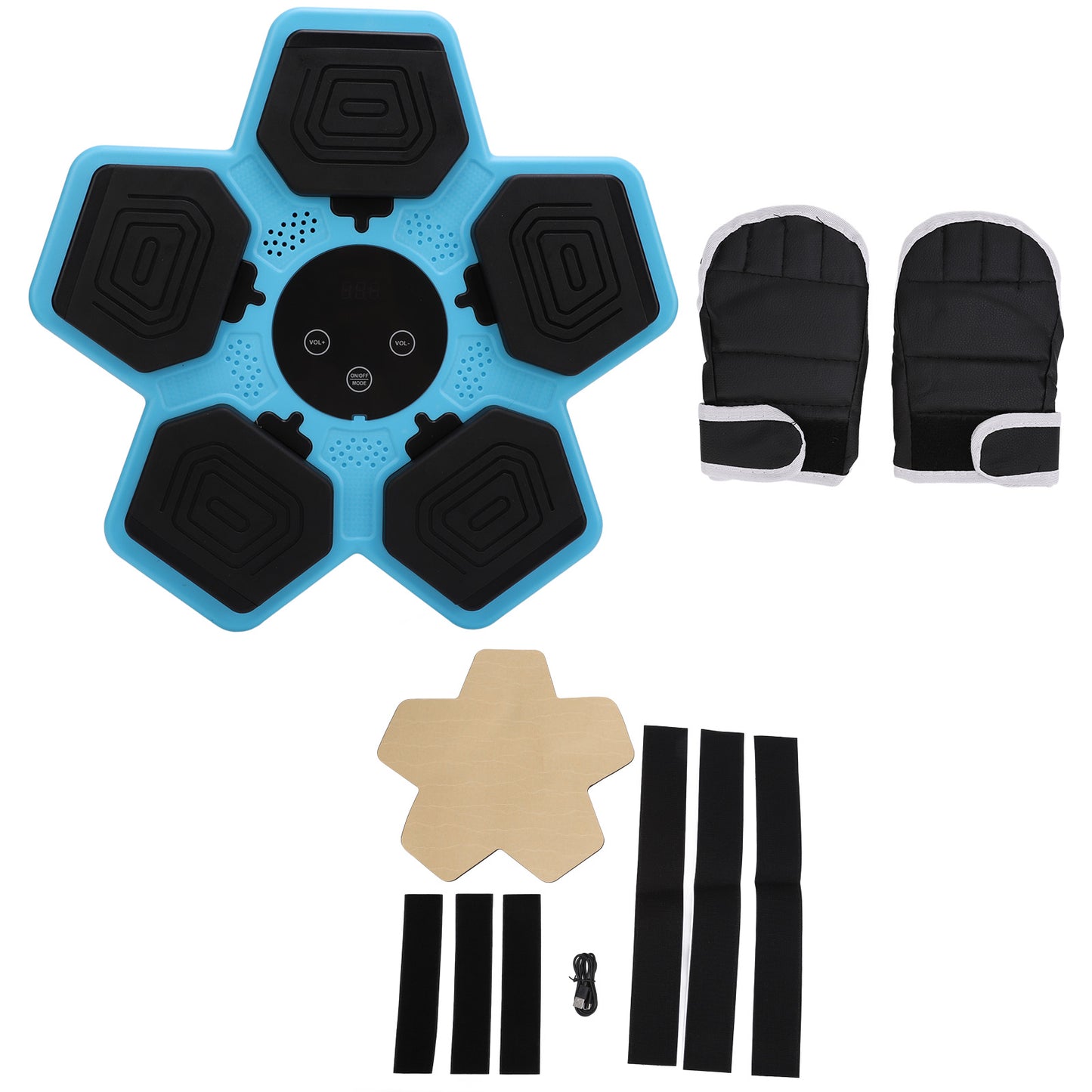 Music Boxing Machine for Kids, Smart Bluetooth Boxing Machine with Boxing Gloves, Wall Mounted Electronic Boxing Training Punching Equipment with Display Screen, Workout Machine for Home Indoor Gym