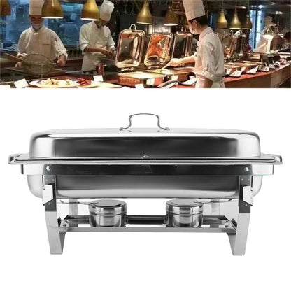 Chafing Dish Buffet Set 4 Pack, 13QT Stainless Steel Chafing Dishes For Buffet, Chafers And Buffet Warmers Sets For Parties, Events, Wedding, Camping, Dinner