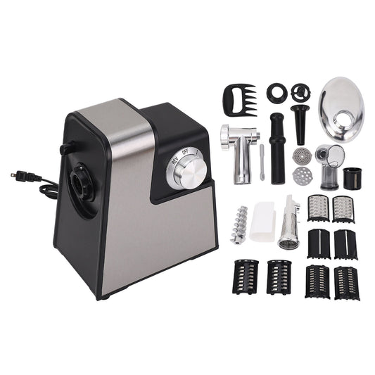 Heavy Duty 5 in 1 Electric Meat Grinder, 2800W Max, Sausage Stuffer, Juice Extractor, Kubbe Kit , 3 Stainless Steel Grinding Plates, 5 Pounds/Min