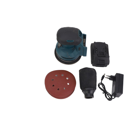 20-Volt 5" Cordless Random Orbit Sander And Dust Bag With 2.0A Battery & 12Pcs Sandpaper