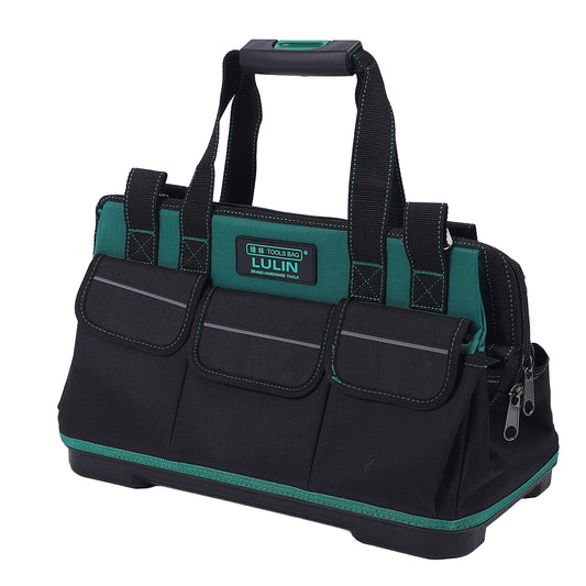 19-inch Tool Bag With 16 Pockets, Heavy Duty Hand Tool Storage Bag With Adjustable Shoulder Strap &amp; Waterproof Strong Molded Base, For Tool Kit Organizer Bag