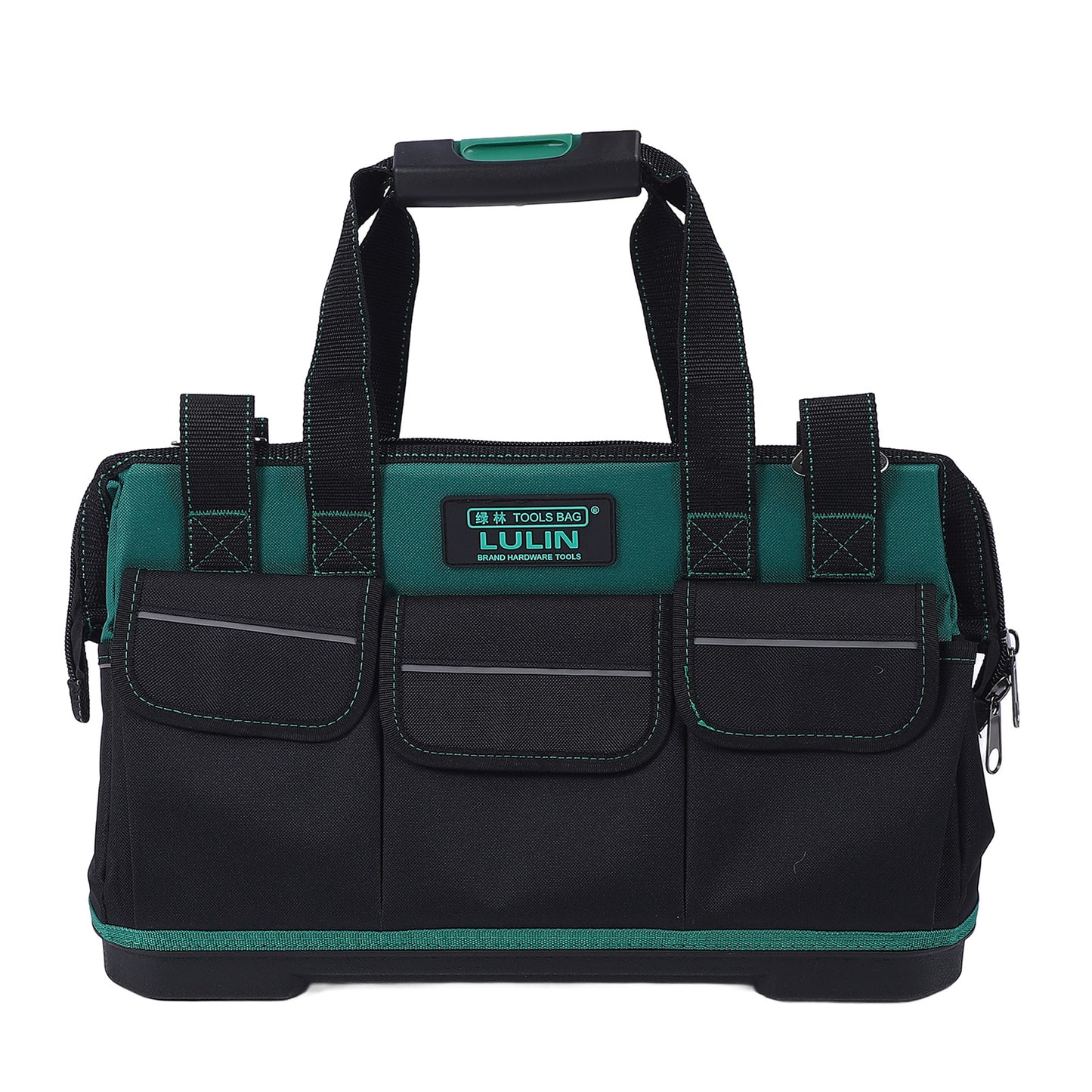 19-inch Tool Bag With 16 Pockets, Heavy Duty Hand Tool Storage Bag With Adjustable Shoulder Strap &amp; Waterproof Strong Molded Base, For Tool Kit Organizer Bag
