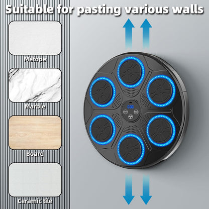 Upgraded Adults Smart Music Boxing Machine, Electronic Boxing Machine with Boxing Gloves, Boxing Music Fitness Machine with Smart Display, Smart Boxing Machine Wall-mounted Music for Home and Gym
