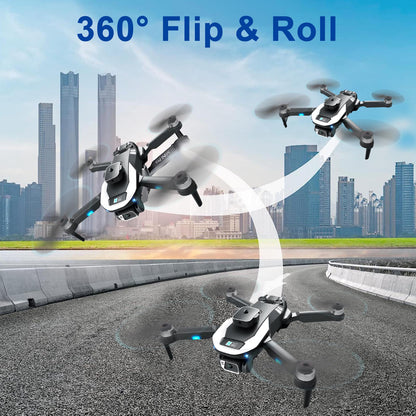 Drone with 1080P HD Dual Camera for Adults, Black RC Quadcopter with 3 Modular Batteries for 36 Mins Long Flight, Brushless Motor, Altitude Hold, Optical  Position, Auto Return Home,Carrying Case