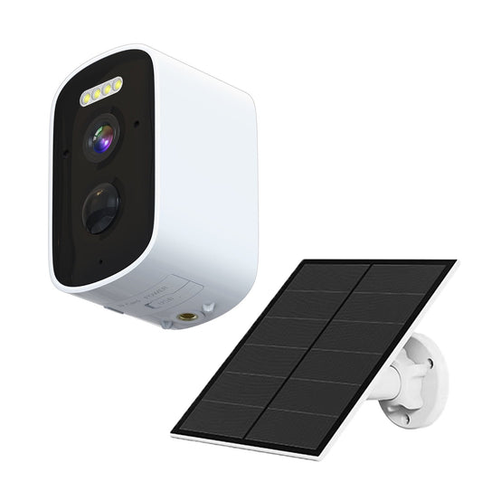 2K Solar Security Cameras Wireless Outdoor, Home WiFi Camera with Color Night Vision, PIR Motion Detection, 2-Way Talk, IP66 Waterproof, Solar Panel Battery Powered Surveillance System