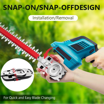 Hedge Trimmer Cordless - 20V 2 X 2.0Ah Batteries, 2-in-1 Cordless Grass Shears for Garden, Yard And Lawn,Blue