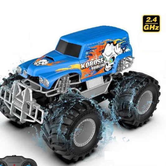 RC Cars for Water Land 1:16 Amphibious Remote Control Cars for Boys Girls 4-7, Waterproof Monster Truck All Terrain Off-Road Pool Toys Remote Control Boat Gifts for Kids Blue