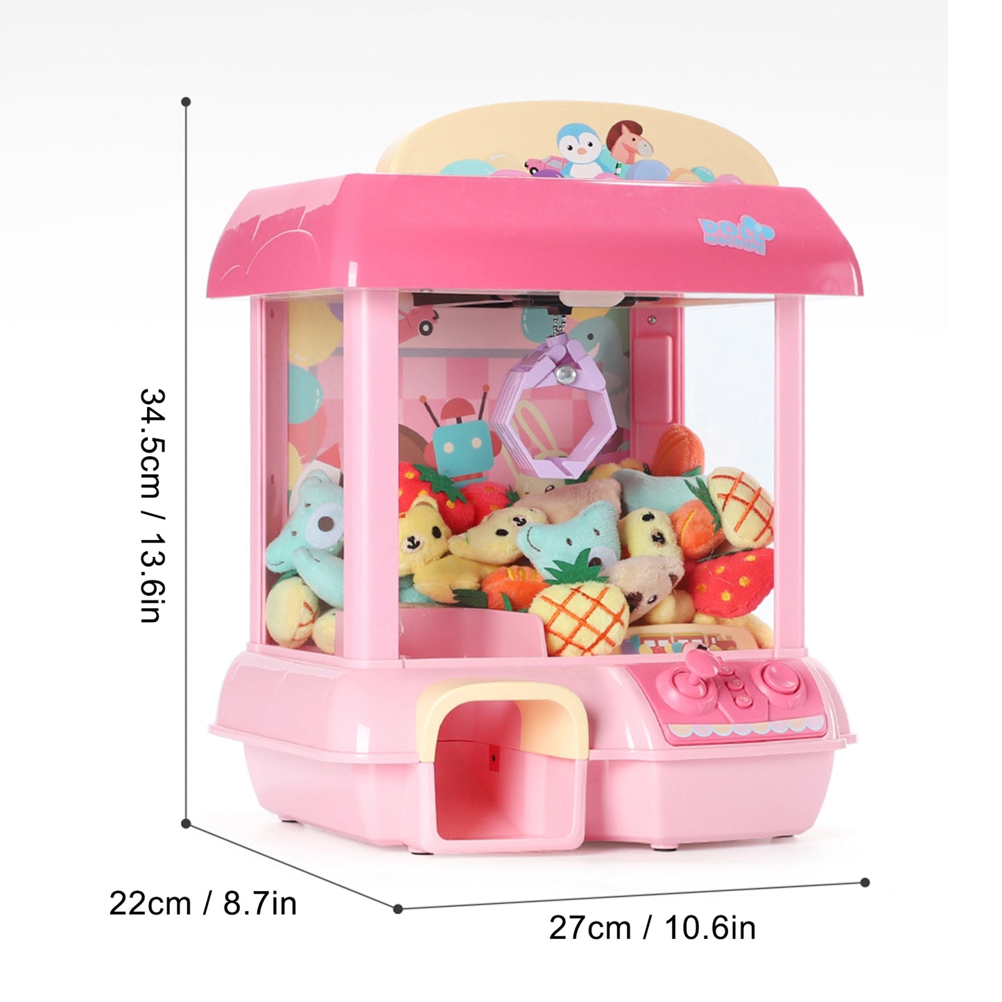 Automatic Claw Machine, Vending Prize Machine Dispenser with LED Light & Adjustable Sound,Christmas Birthday Gift for Boys Girls Age 3+ Exercise Hand-Brain