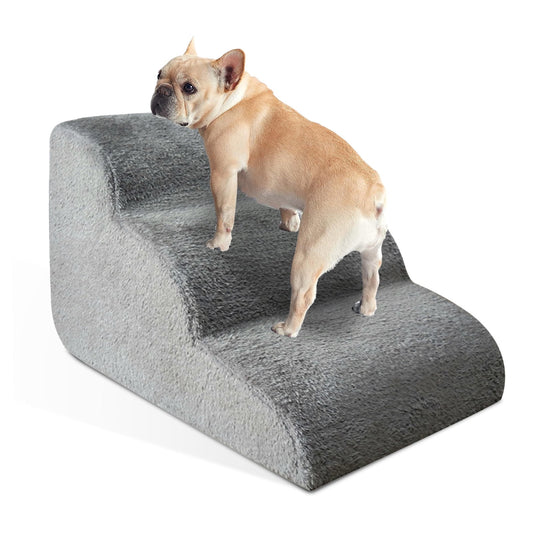 3 Tiers Dog Stairs Non-Slip Dog Ramp for High Bed Couches, Dog Training Stairs Sturdy Pet Steps for Small Dogs