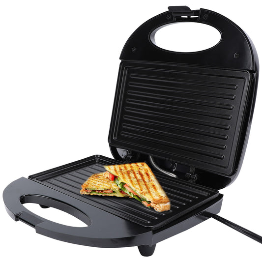 Panini Breakfast Machine Press Grill, 750W Non-Stick Sandwich Press Maker for Sandwich, Burgers, Steak