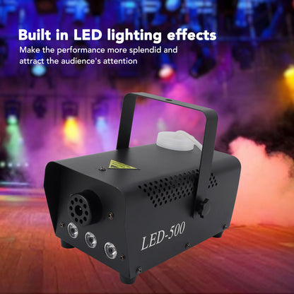 500W Smoke Machine with 3 LED Lights Wired Wireless Remote Control