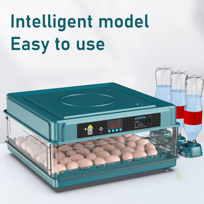 Mgaxyff Egg Incubator,48 Eggs Incubator with Automatic Egg Turning,Temperature and Humidity Monitoring,LED Candler,for Chickens Ducks Birds