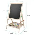 Art Easel for Kids Wooden Toddler Easel Double Sided Standing Chalkboard Dry Erase Board for Kids Toddler Drawing Board with Accessories, Blackboard & Whiteboard for Kids
