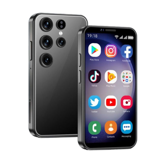 3G Mini Smartphone 3.5 Inch Android 10 Dual Sim 4GB+64GB Memory Face ID Premium Child Phone with WiFi Bluetooth for Kids Student Pocket Cellphone, Black
